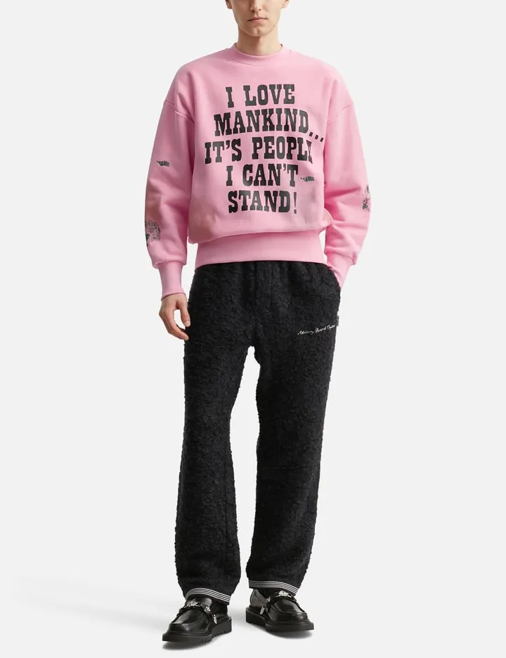 Abc. I Love Mankind But… Sweatshirt