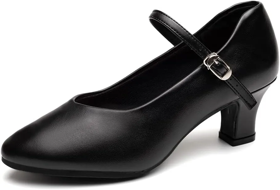 AOQUNFS Ballroom Dance Shoes Women Closed Toe Walts Salsa Latin Dance Shoes,FT-100