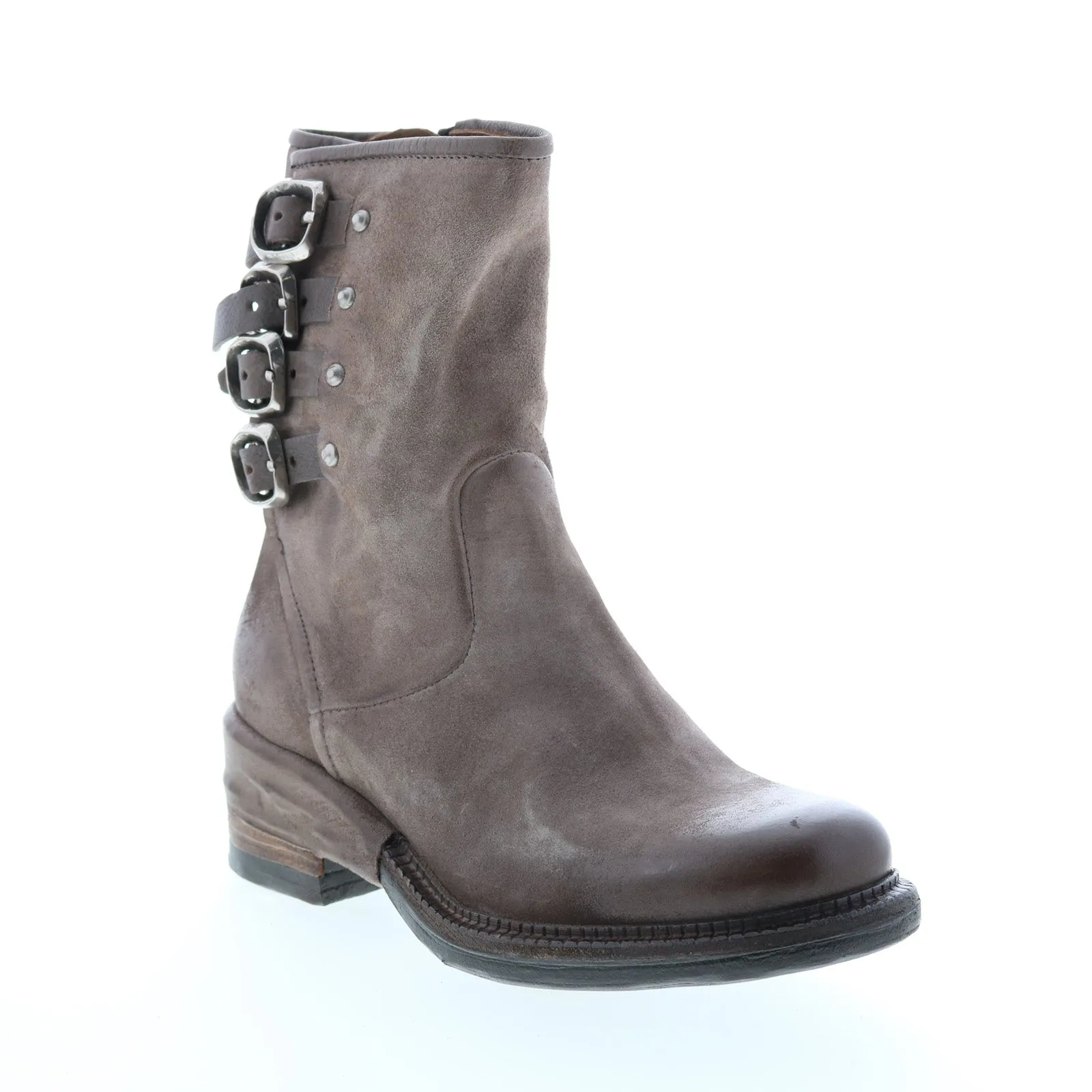 A.S. 98 Spero A23215-301 Womens Gray Leather Hook & Loop Casual Dress Boots