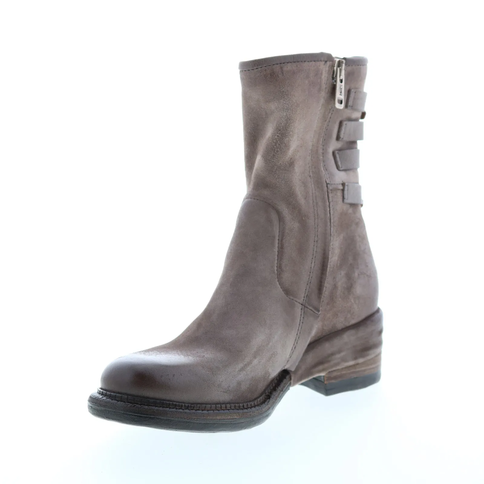 A.S. 98 Spero A23215-301 Womens Gray Leather Hook & Loop Casual Dress Boots
