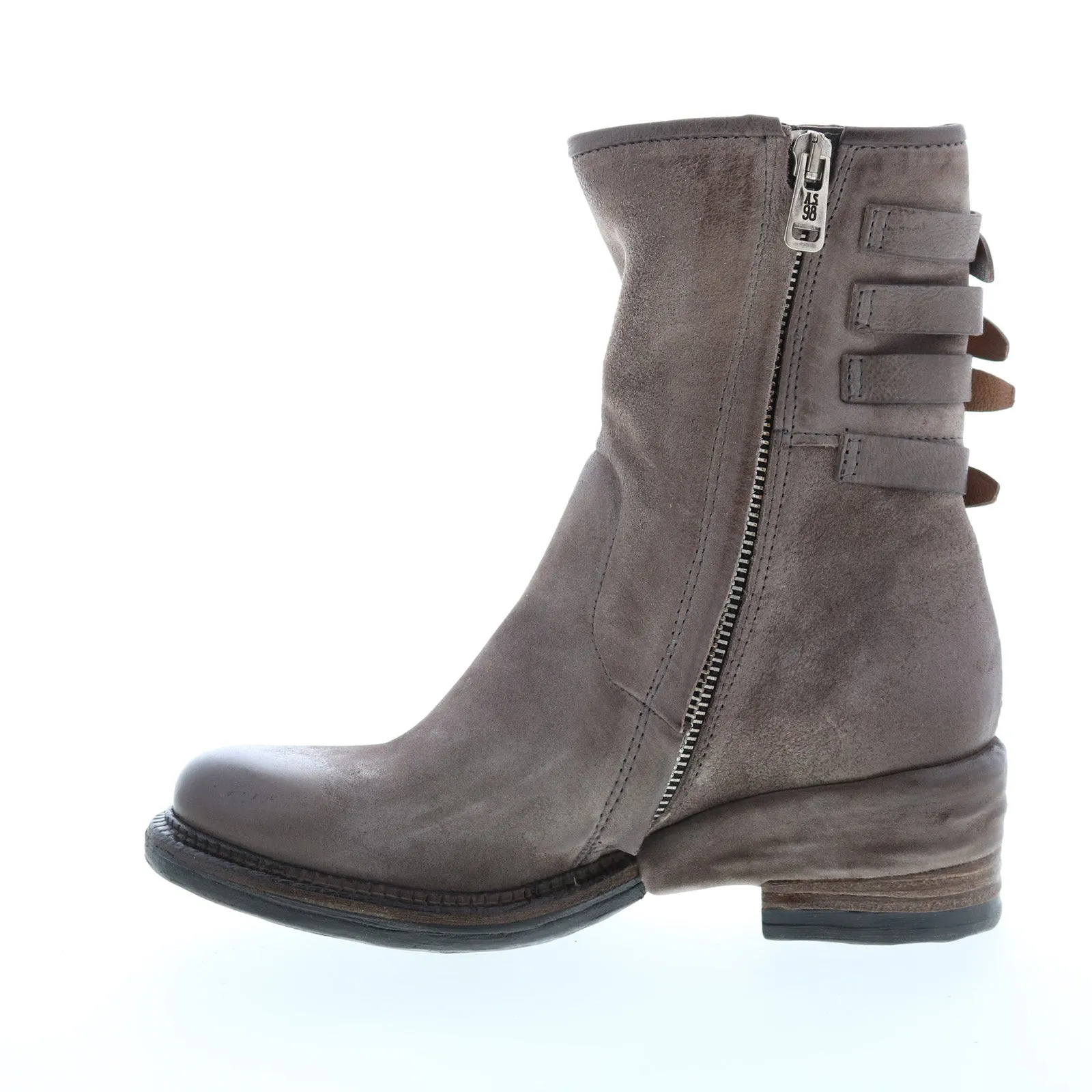 A.S. 98 Spero A23215-301 Womens Gray Leather Hook & Loop Casual Dress Boots