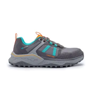 Avenger Work Boots Women's Composite Toe Aero Trail Industrial Shoe, Grey/Teal, 8.5