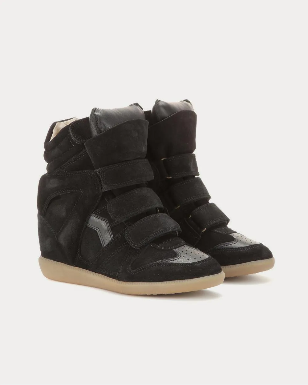 Bekett leather and suede black High Top Sneakers