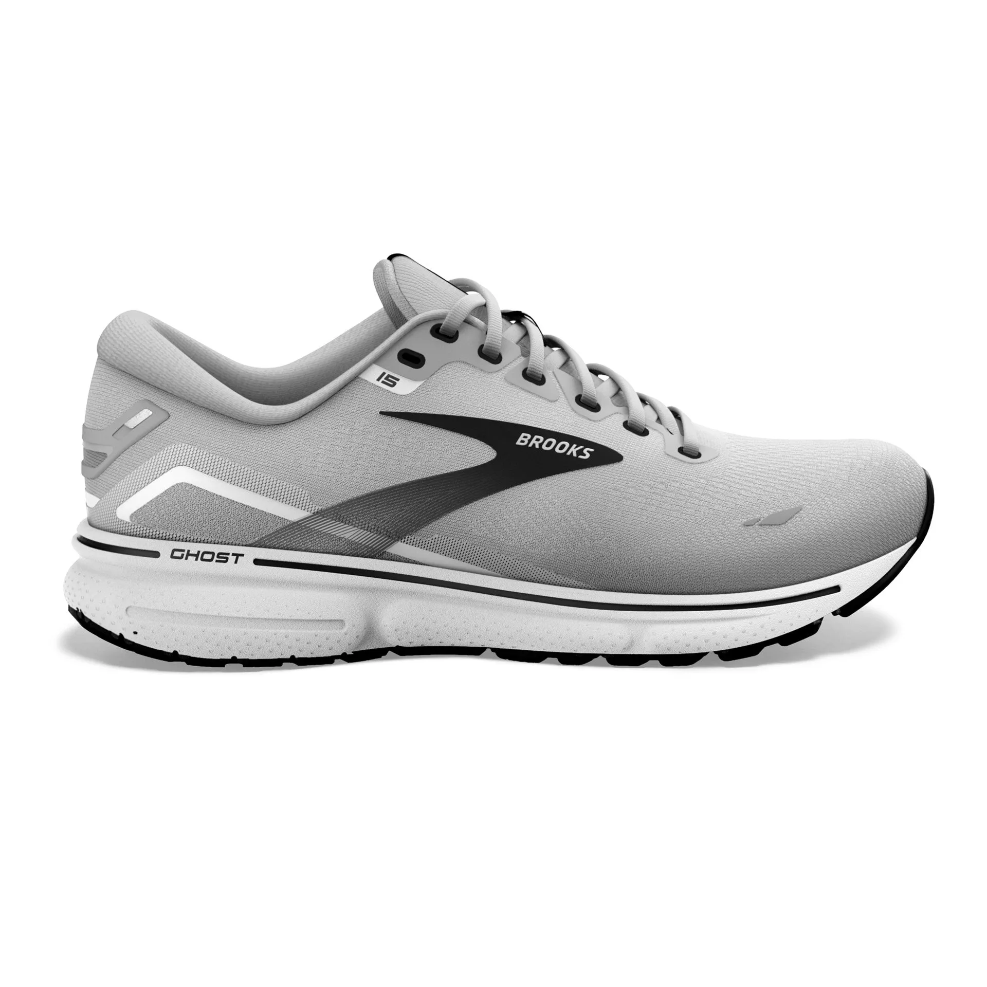 Brooks Mens Ghost 15- Alloy/Oyster/Black (110393-1D-098)