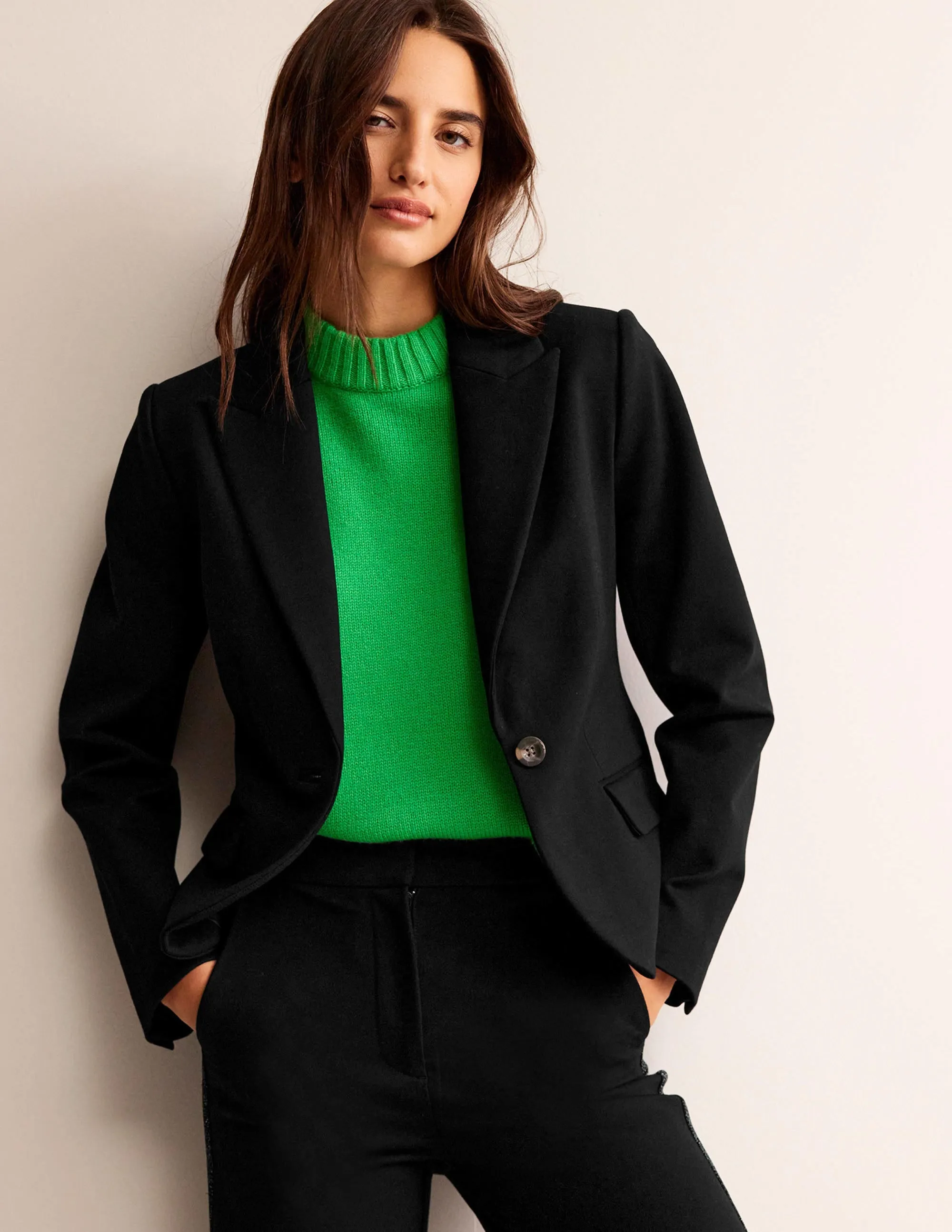 Canonbury Ponte Blazer-Black