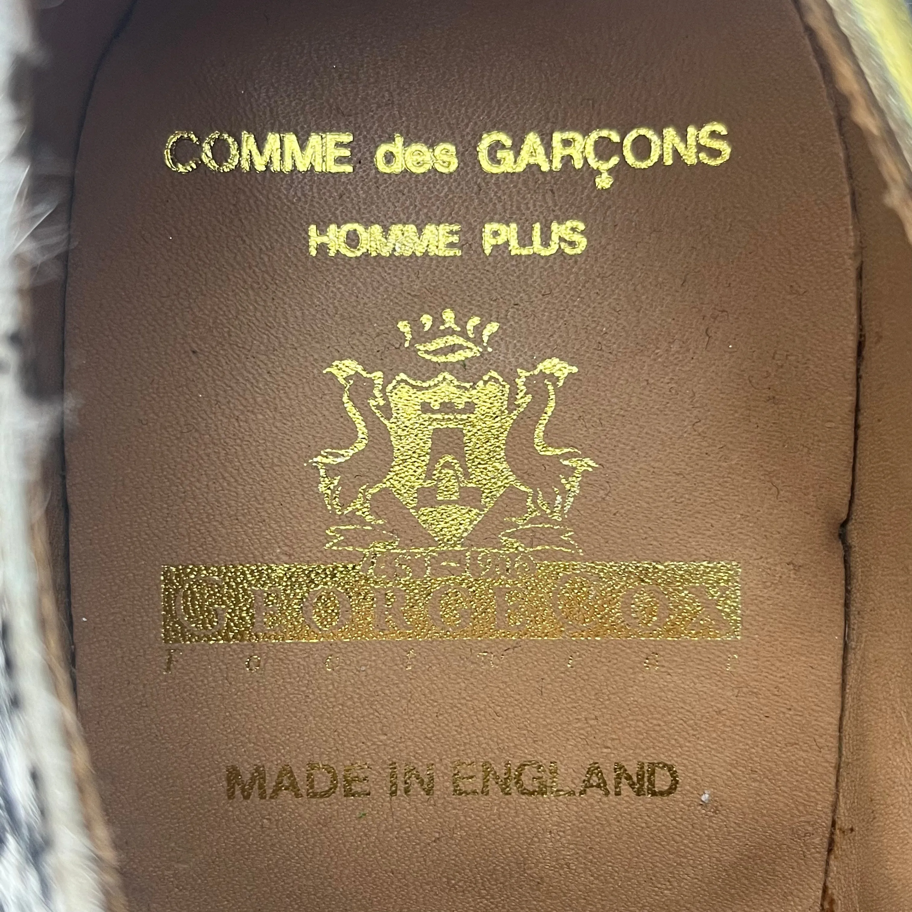 COMME des GARCONS HOMME PLUS/GEORGE COX/Loafers/UK 7/Animal Pattern/Suede/GRN/CREEPERS