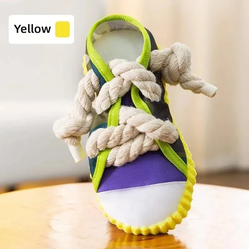 Cotton Rope Runner toy with squeaker