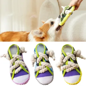 Cotton Rope Runner toy with squeaker