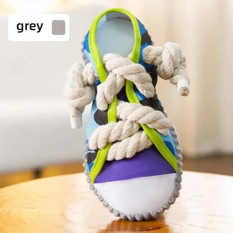 Cotton Rope Runner toy with squeaker