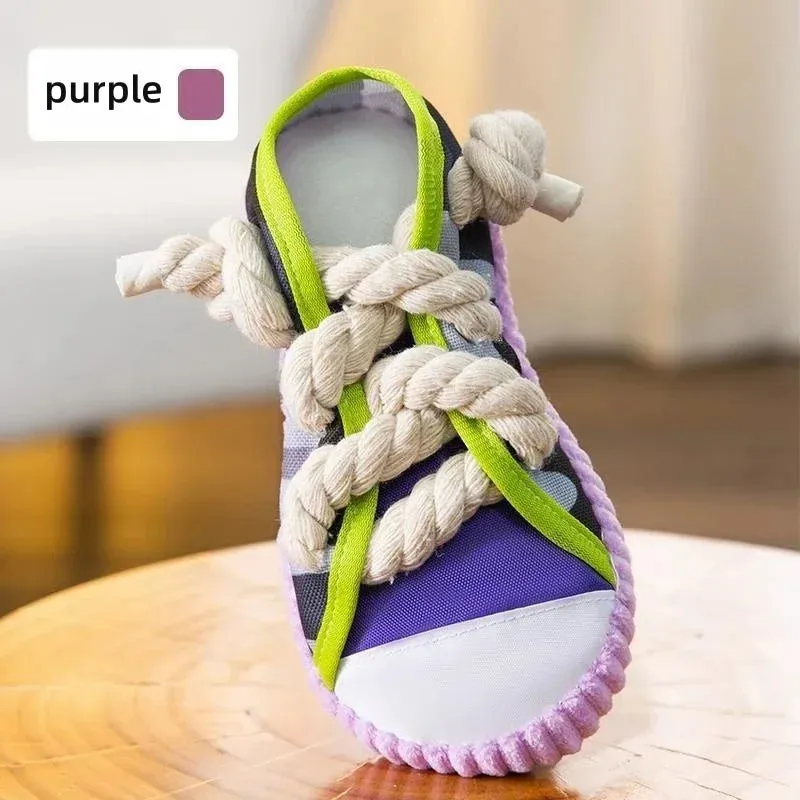 Cotton Rope Runner toy with squeaker