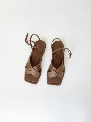 Cross Strap Flat Sandals