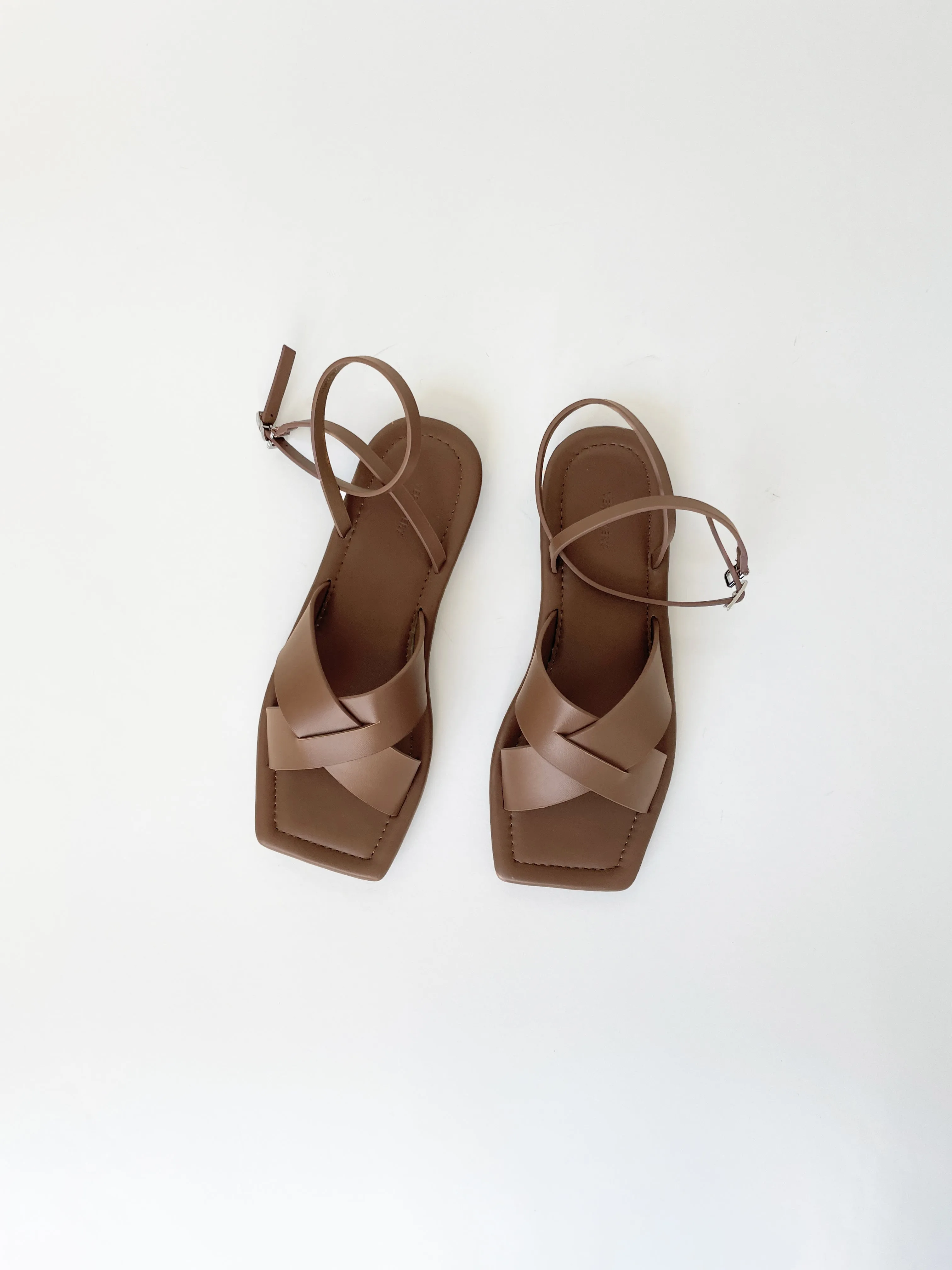 Cross Strap Flat Sandals