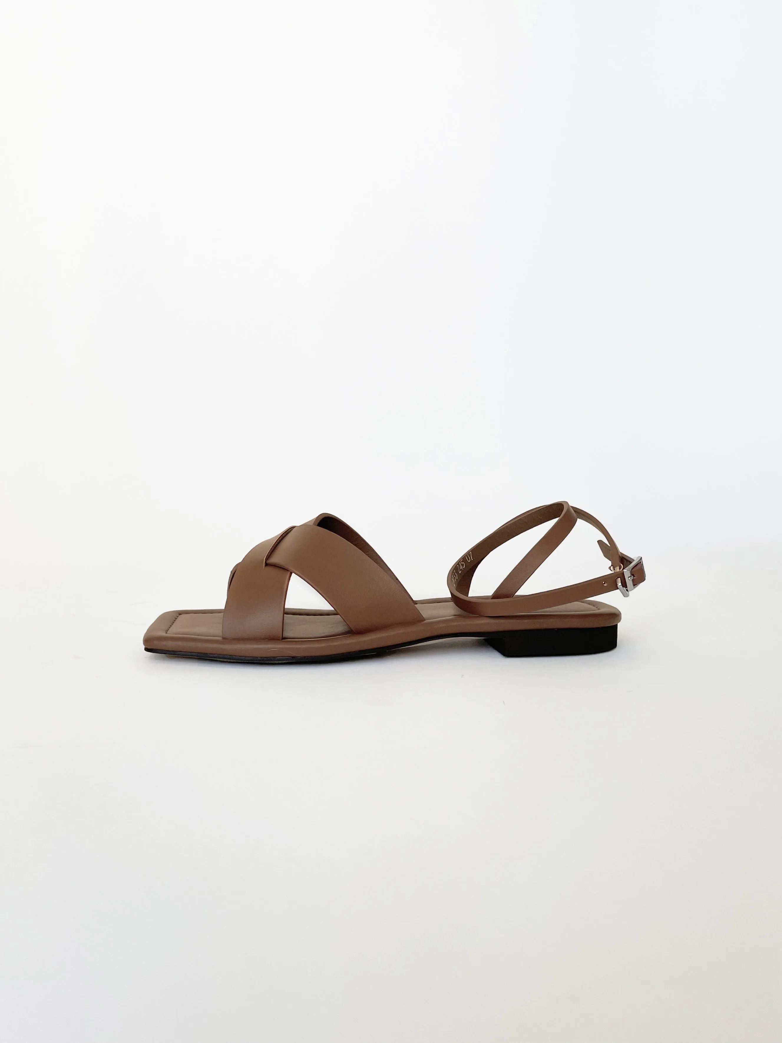 Cross Strap Flat Sandals