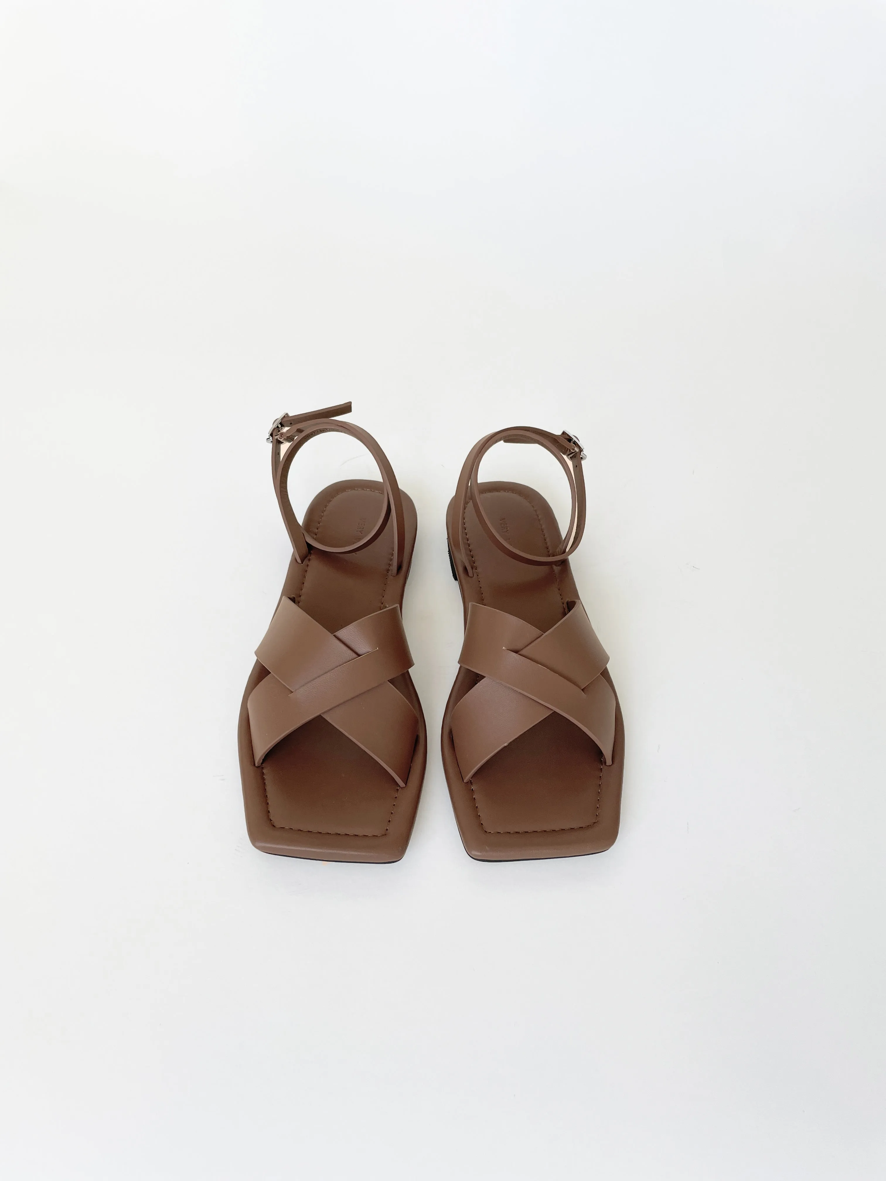 Cross Strap Flat Sandals