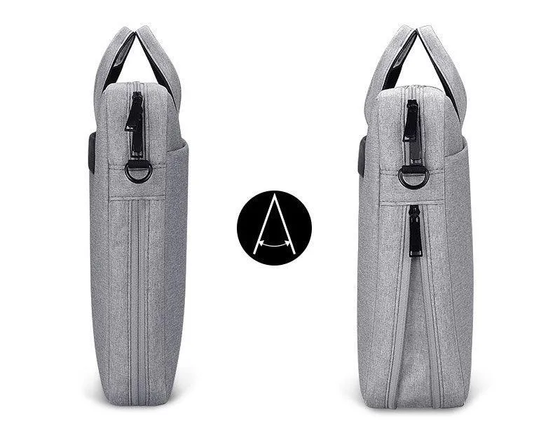 Executive 2 in 1 Laptop Shoulder Bag -Ash