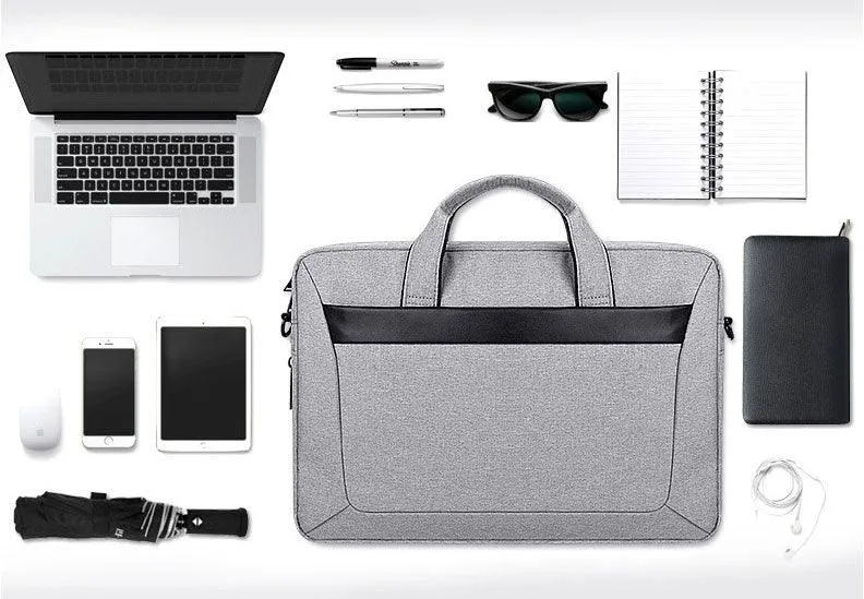 Executive 2 in 1 Laptop Shoulder Bag -Ash