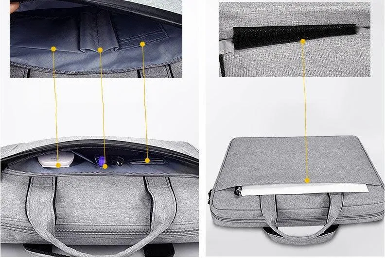 Executive 2 in 1 Laptop Shoulder Bag -Ash