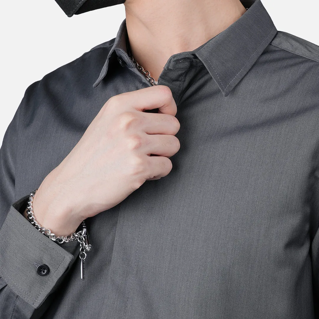 Executive Hidden-Button Long Sleeve Shirt - 66