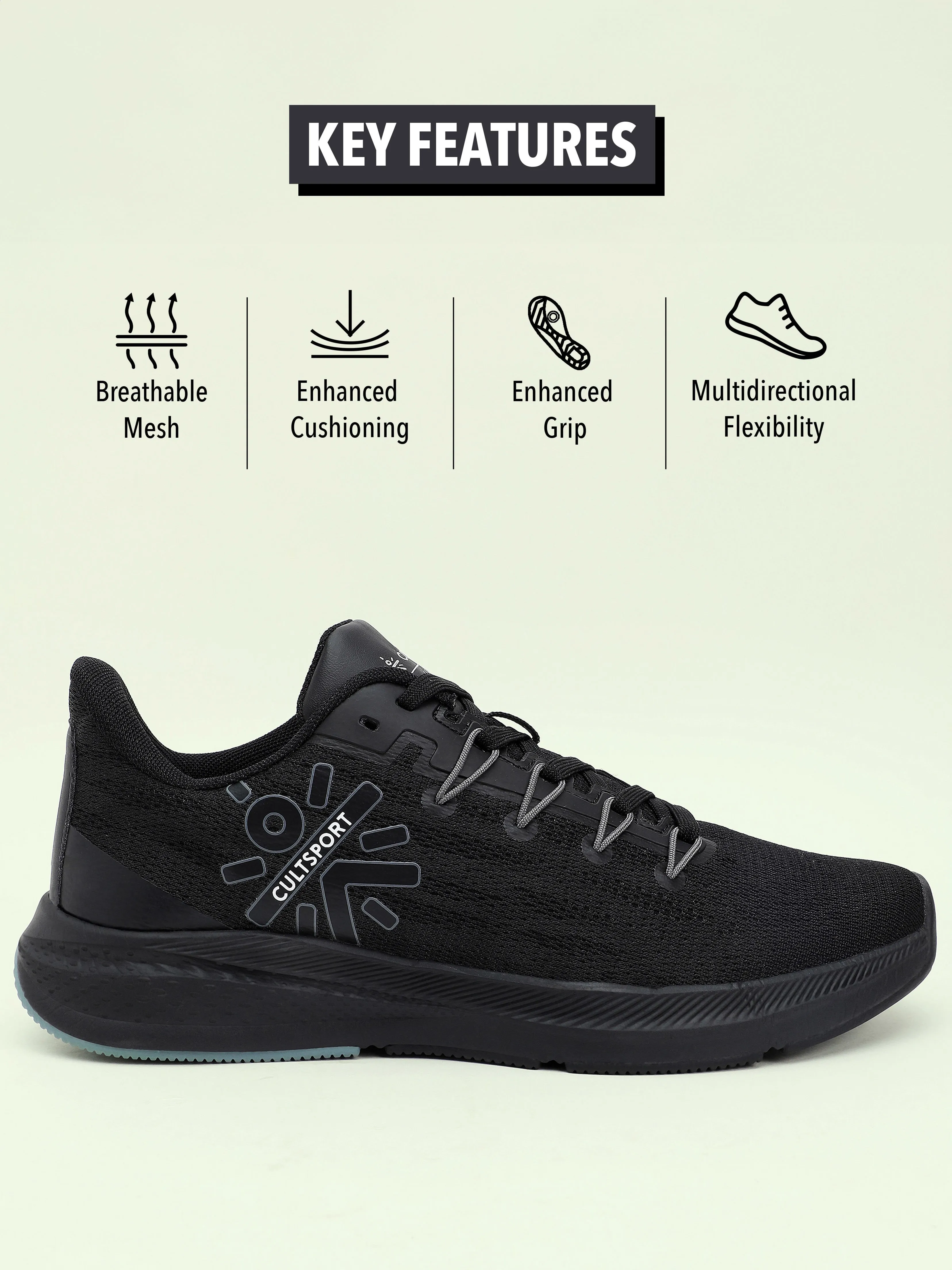 Firebird Men Running Shoes - Grey/Black