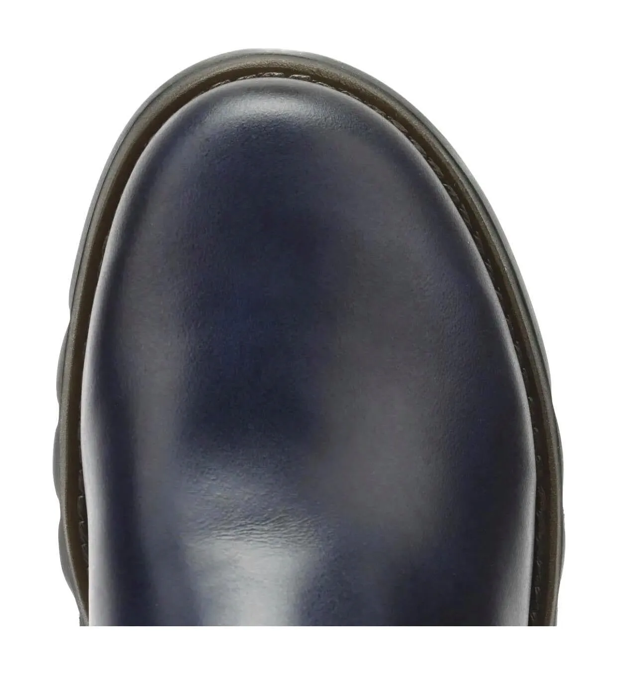 Fly London Mes 2 Blue Zip Mid Calf Boots Made In Portugal