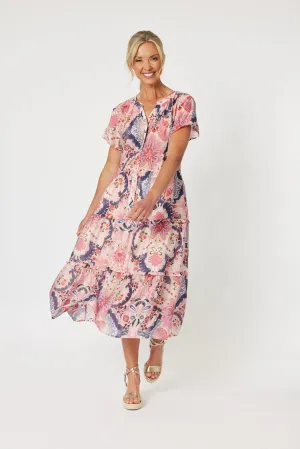 Gordon Smith coral floral dress