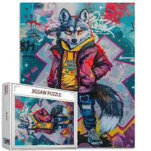 Graffiti Wolf Jigsaw Puzzle