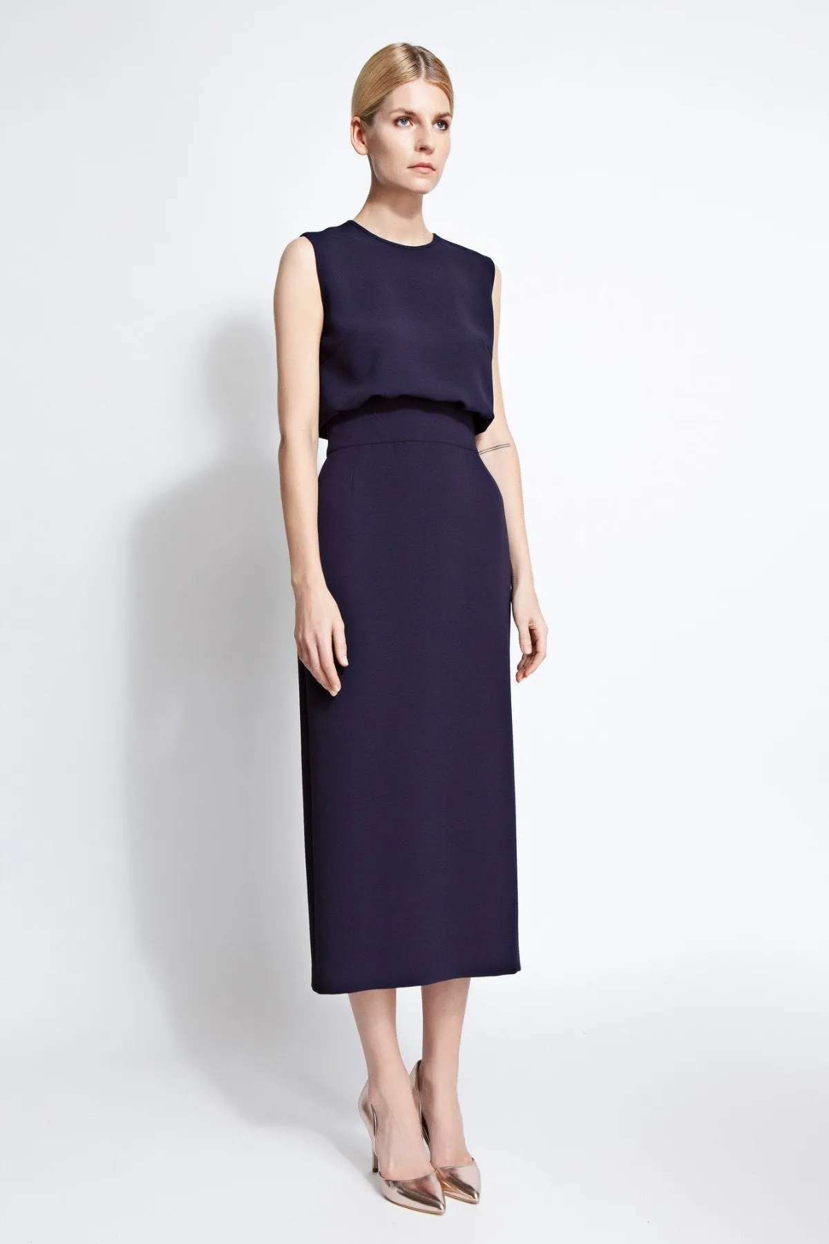 Harper Dress Navy Made to Measure