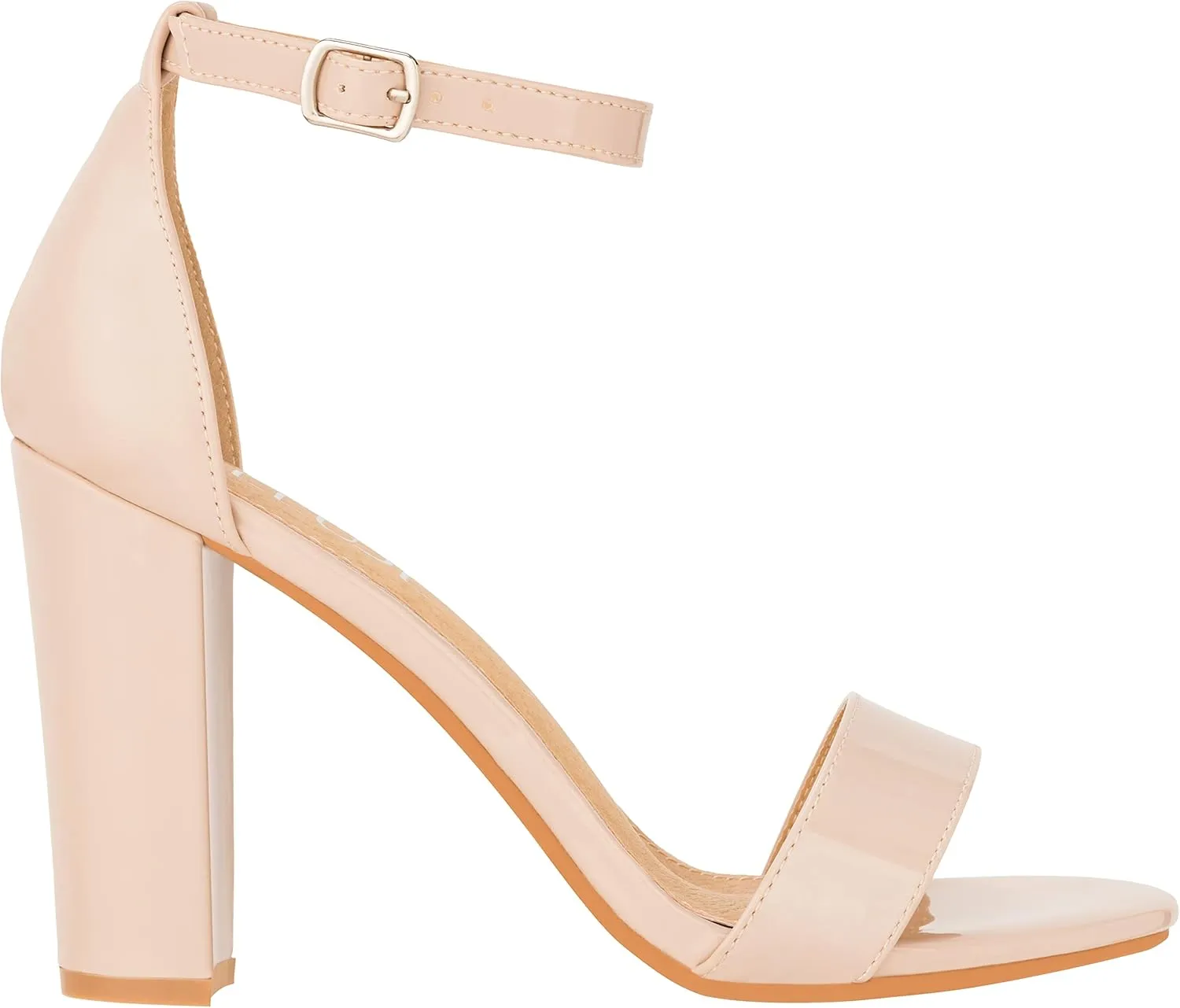 ILLUDE Womens Open Toe Ankle Strap Chunky Block High Heel - Formal, Wedding, Party Classic Heeled Sandals - Ruby