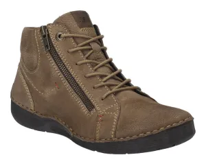 JOSEF SEIBEL Fergey 67 Castagne Nubuck/Leather Ladies Zip Lace Boot