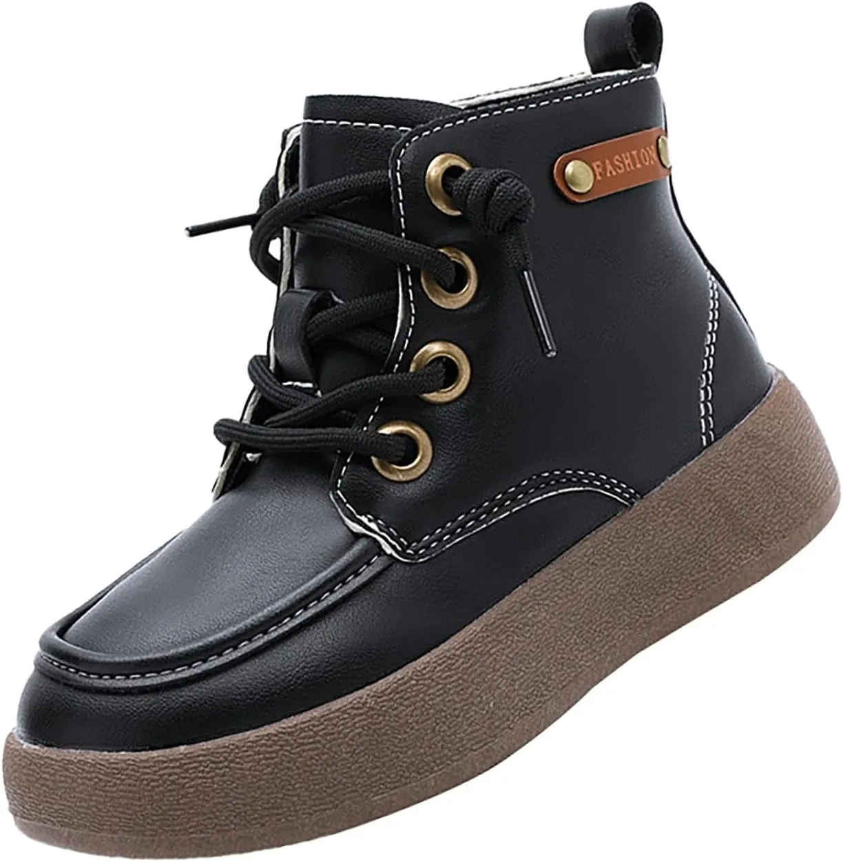 Kids School Ankle Boots for Little Child Classic Water-Proof Comfort Work Boot Unisex Rain Boots Youth Boys Size 5