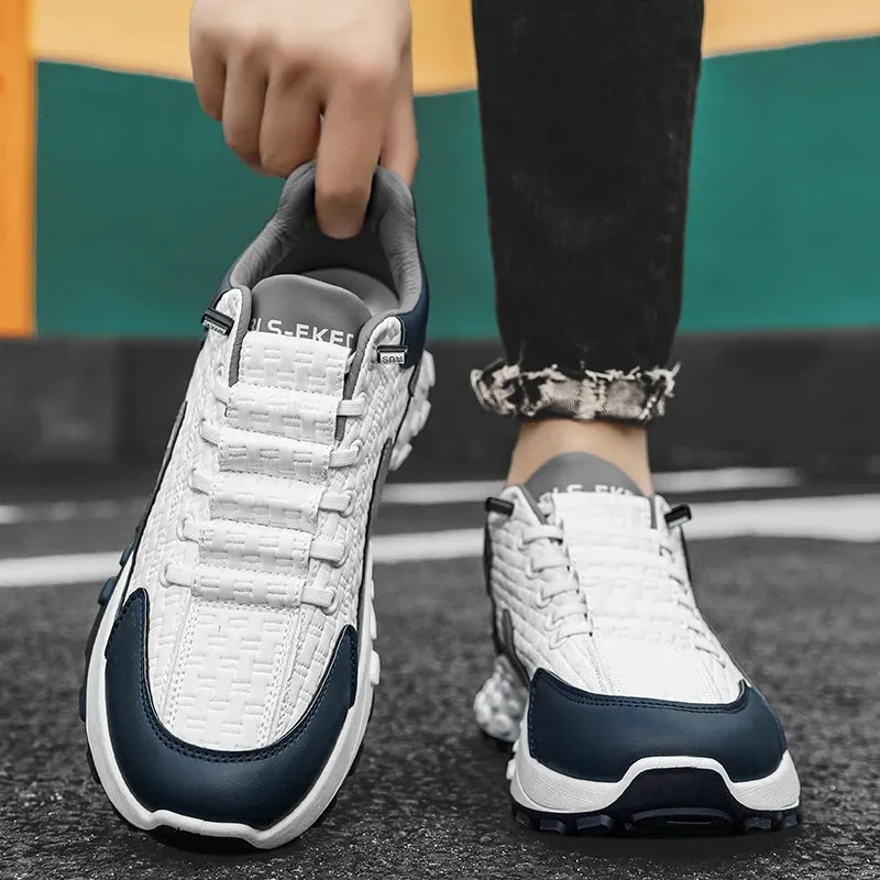 KUCLUT Y116 Men's Casual Sneakers Breathable Shoes Thick Sole Loafers Outdoor Running Street Fashion Shoes Male's Walking Shoes