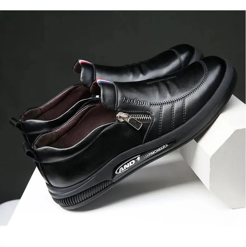 Leather shoes for men in spring new Korean casual leather shoes small white shoes fashionable and trendy breathable driving shoe