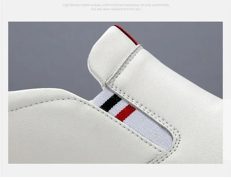Leather shoes for men in spring new Korean casual leather shoes small white shoes fashionable and trendy breathable driving shoe