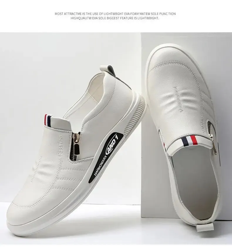 Leather shoes for men in spring new Korean casual leather shoes small white shoes fashionable and trendy breathable driving shoe