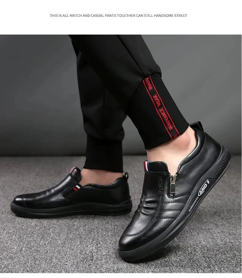 Leather shoes for men in spring new Korean casual leather shoes small white shoes fashionable and trendy breathable driving shoe