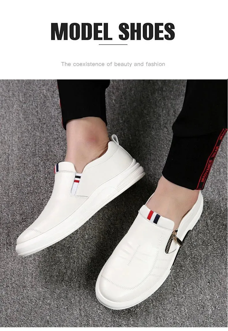 Leather shoes for men in spring new Korean casual leather shoes small white shoes fashionable and trendy breathable driving shoe