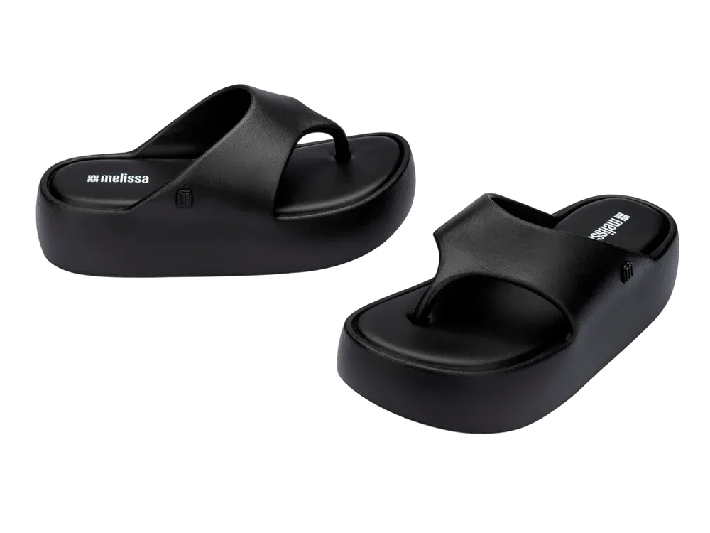 MELISSA FREE PLATFORM THONG- BLACK