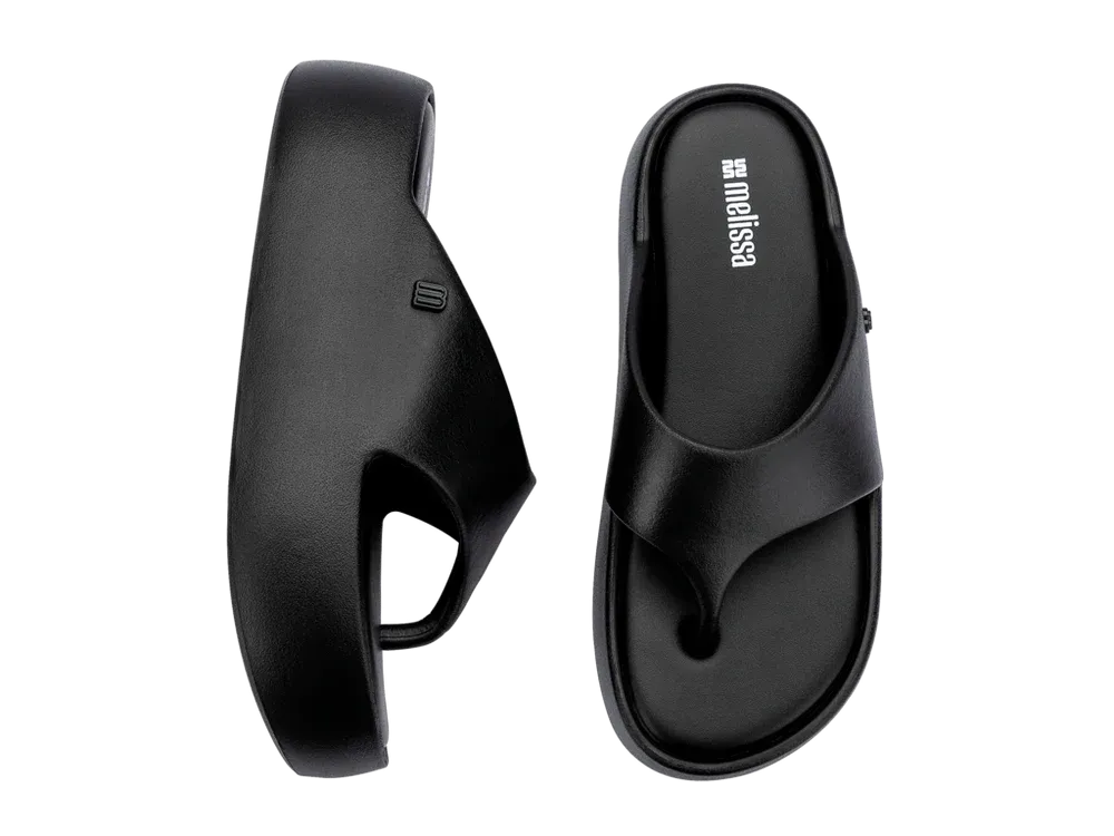 MELISSA FREE PLATFORM THONG- BLACK