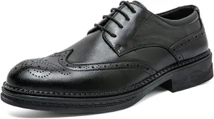 Mens Classic Oxfords Dress Shoes Formal Business Stylish Brogues Derby Lace Up Shoes for Men