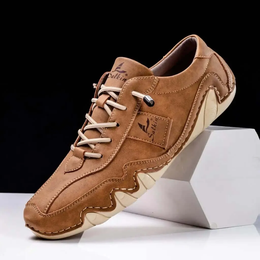 Men's Durable Leather Shoes with Enhanced Grip