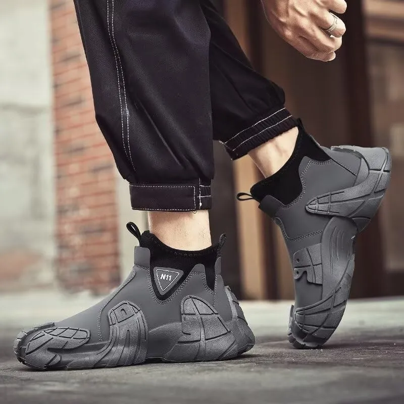 Men's High Top Running Shoes Lightweight Slip On Walking Shoes Workout Shoes for Men Fashion Sneakers