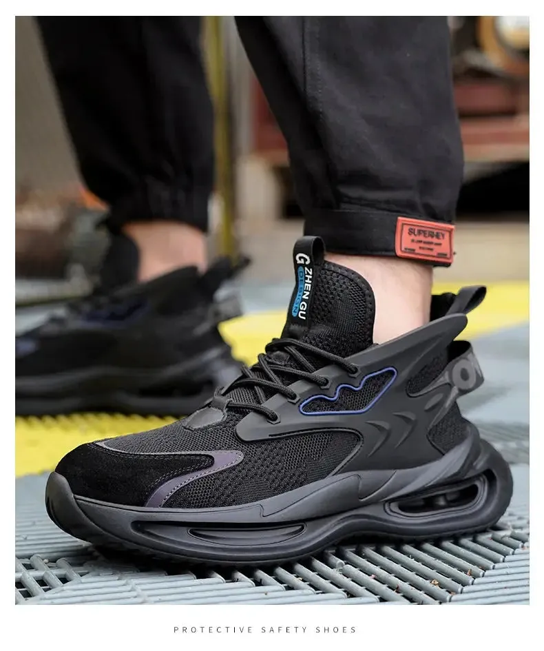 Men's Lightweight Steel Toe Safety Shoes – Breathable, Puncture-Resistant Work Footwear