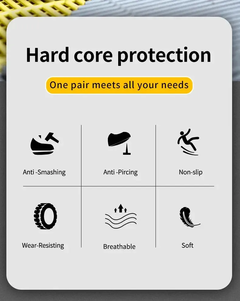 Men's Lightweight Steel Toe Safety Shoes – Breathable, Puncture-Resistant Work Footwear
