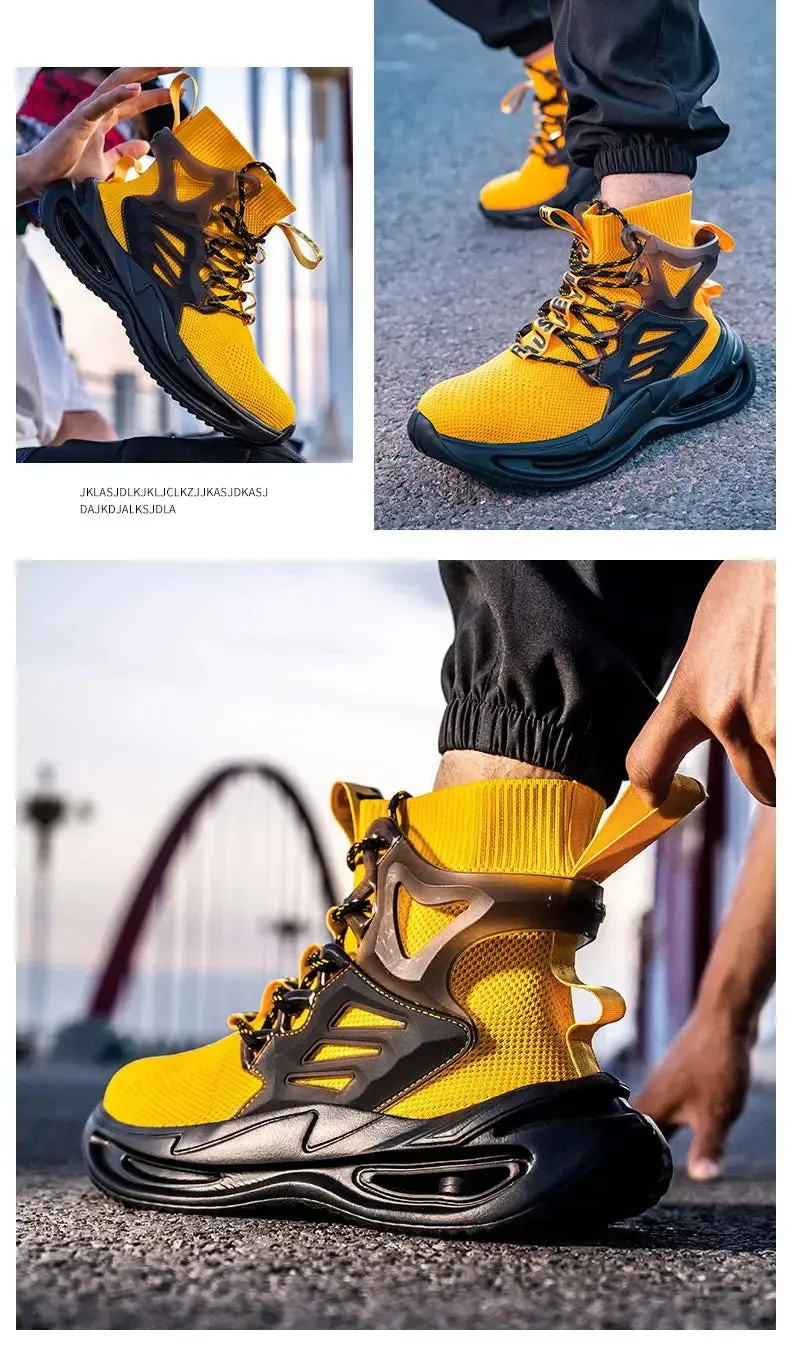 Men's Lightweight Steel Toe Safety Shoes – Breathable, Puncture-Resistant Work Footwear