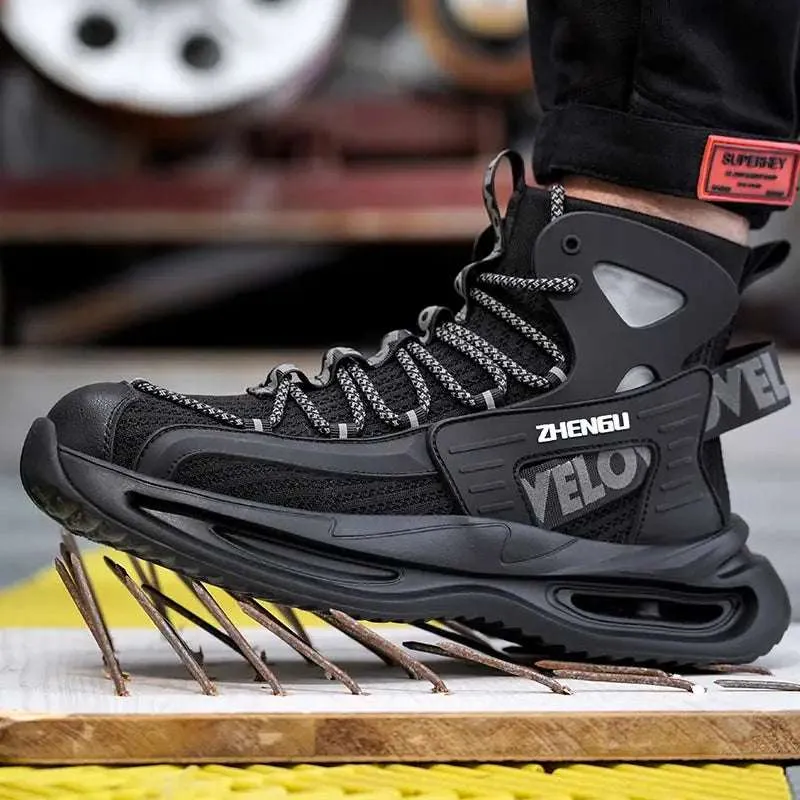 Men's Lightweight Steel Toe Safety Shoes – Breathable, Puncture-Resistant Work Footwear