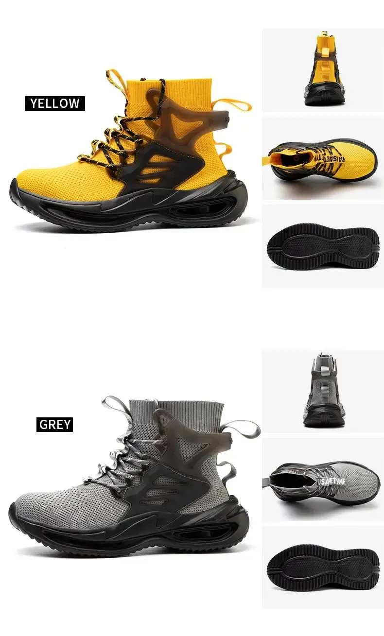 Men's Lightweight Steel Toe Safety Shoes – Breathable, Puncture-Resistant Work Footwear
