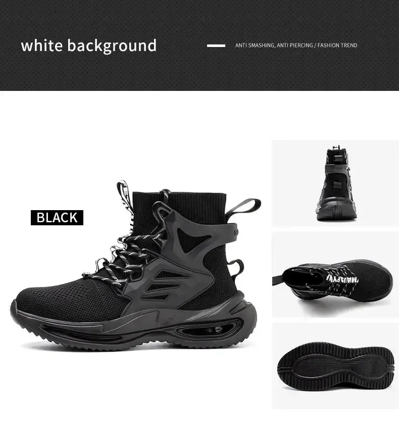 Men's Lightweight Steel Toe Safety Shoes – Breathable, Puncture-Resistant Work Footwear
