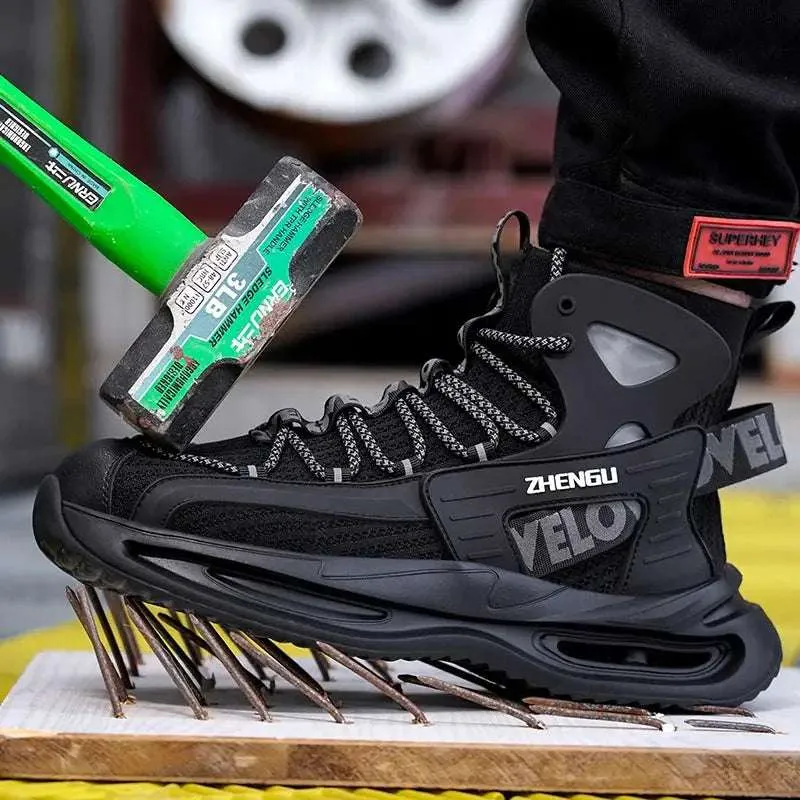 Men's Lightweight Steel Toe Safety Shoes – Breathable, Puncture-Resistant Work Footwear