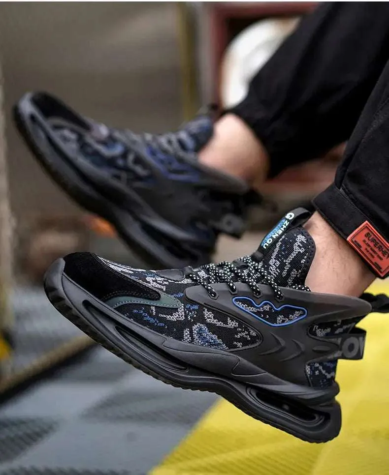 Men's Lightweight Steel Toe Safety Shoes – Breathable, Puncture-Resistant Work Footwear