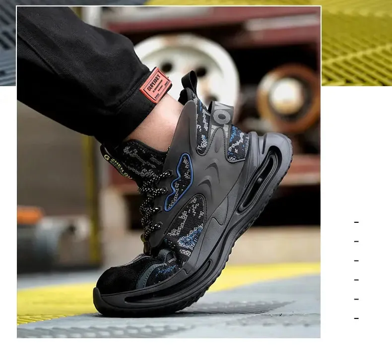 Men's Lightweight Steel Toe Safety Shoes – Breathable, Puncture-Resistant Work Footwear